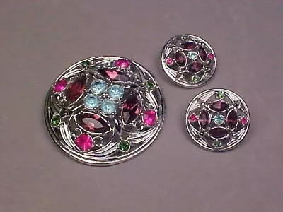 Vintage Sarah Coventry 'Springtime  (1972) Brooch & Earrings Set • $6.50