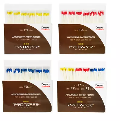 Dentsply Protaper Universal Absorbent Paper Points 60 Points /Box All Sizes • $119.95