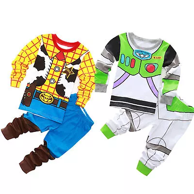 Kids Boys Girls Baby Toy Story Buzz Lightyear Woody Pajamas Set Sleepwear Pjs∝ • $20.19