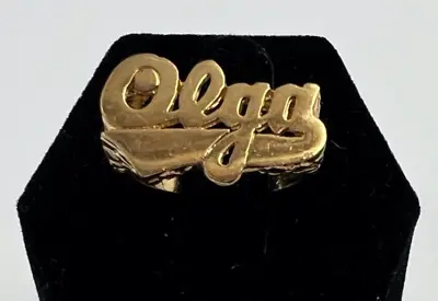 Vintage OLGA Brass Metal Ring • $9.99