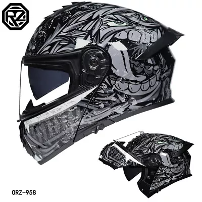 DOT Approved Motorbike Helmet Modular Full Face Dual Visor Motorcycle Helmet • $78.46