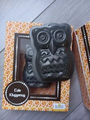 Birkmann Eule Kluggenug Small 3D Owl Shaped Cake Tin German Wise Owl Set Of 2 • £7.99