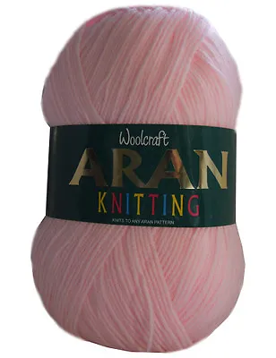 Aran Wool Woolcraft Aran 400g Knitting Yarn Acrylic Or Wool Mix 40+ Colours • £7.99
