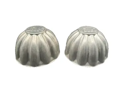 Vintage Aluminum Metal Mini Jello Molds (Two) • $8