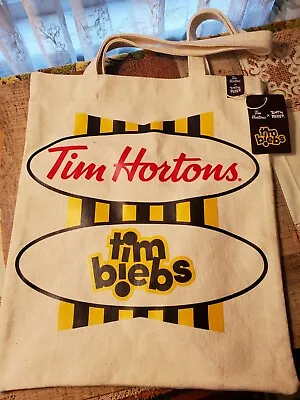 £20.76 • Buy Tim Hortons X Justin Bieber Collection Tim Biebs Canvas Tote Bag NWT 
