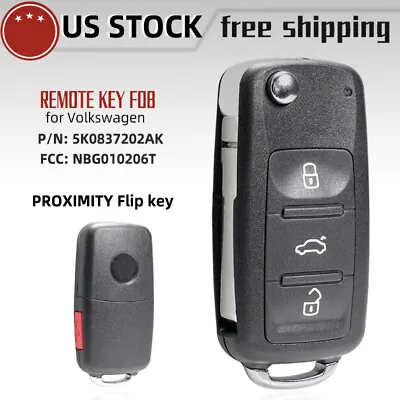 4Button PROXIMITY Key Remote Fob For Volkswagen All Models With Prox NBG010206T • $45.50