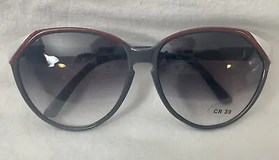 Vintage Vemor Sunglasses Italy Italian Green Gray Red White D-Frame 1980 Acetate • $49.99