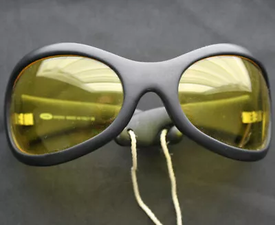 FUNK Sunglasses MASK2 Matte Black Frame W/ Yellow Lenses Italy • $124.99