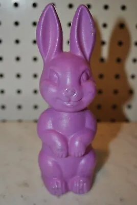 Vintage Purple EASTER BUNNY RABBIT Candy Container 6 1/4  Tall • $14.99