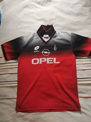 AC Milan 95/96 Football Training Shirt XL Lotto Opel • £35.99