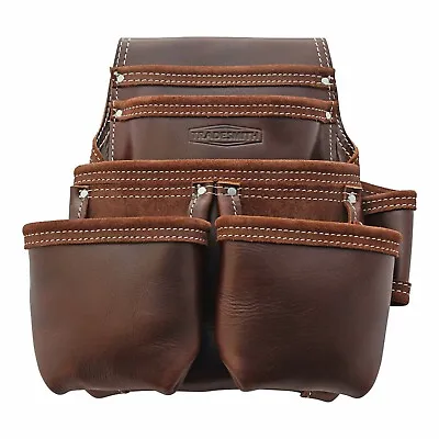 TradeSmith TS5212- 5 Pocket Top Gain Leather Tool Pouch • $52.99