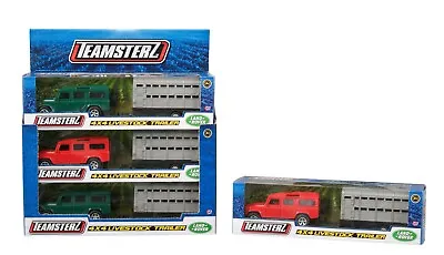 Teamsterz Land Rover 4x4 &Livestock Trailer – Farm Toys – Diecast – New • £9.99