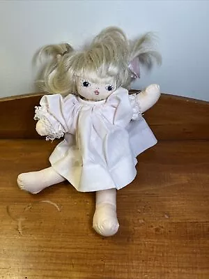 Rare Vintage Artist Signed Cloth Baby Doll Ballerina Pink Dress 1980s? • $10