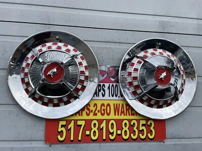 $325 • Buy 1959 Dodge Royal Lancer Red White 15” Spinners Oem Convertible Beautiful Set 2