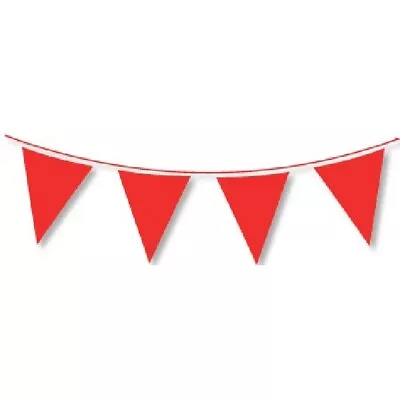 Plain Colour Mulitcolour Plastic Flag 10 Metre Bunting Flags Party Decoration • £3.89