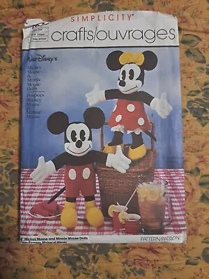 Simplicity Crafts Sewing Pattern 7635 Retro Minnie Mickey Mouse 1986 NIP Uncut • $9.99