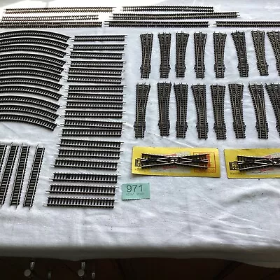 60+ N Gauge Track Pieces. PIKO Track + Crossovers & Peco Points. See Des (971) • £29.50