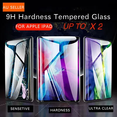  FOR IPad 7th 8th 6th 5thGen Air 1 2 9.7 Tempered Glass Screen Protector Up To 2 • $13.99