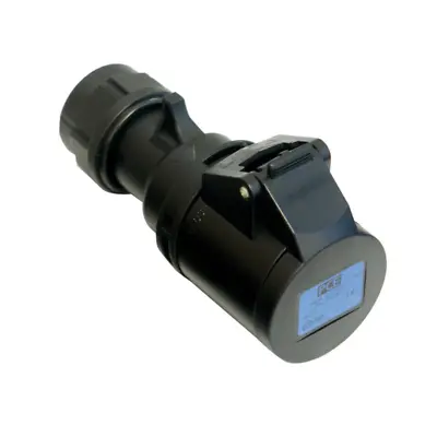 PCE 32A Black Socket - 1 Phase 3 Pin 240v IP44 - 223-6x Stage Event Mains Power • £14.95