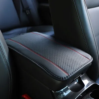 Armrest Cushion Car Center Console Box Cover Protector Pad Non-slip PU Leather • $13.40