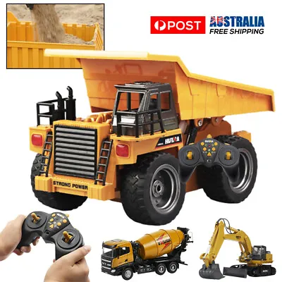 Remote Control Excavator Digger Control RC Truck Vehicle Kids Christmas Gift Toy • $44.49