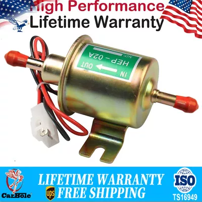 $15.59 • Buy Universal 12V Electric Inline Fuel Pump For Lawn Mowers Small Engine Gas Diesel