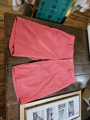 Mens Under Armour Red/grey Checkered Golf Shorts Size 34 • $5