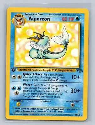 Vaporeon (28) Jungle 28/64 Near Mint NM • $8.99