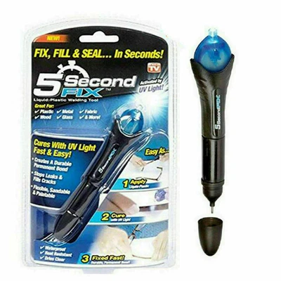 £3.49 • Buy Pen Tool UV Light Fix Liquid 5 Seconds Plastic Welding Compound Glue Repair New 