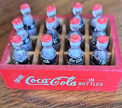 Vintage Miniature Wooden Coca Cola Crate With Bottles • £2.88