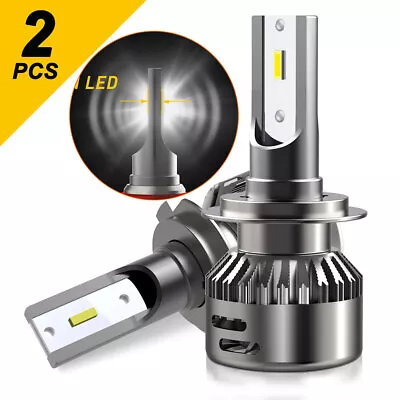 Pair H7 LED CSP Headlight Bulbs Kit High Low Beam 120W 20000LM 6500K Super White • $19.99