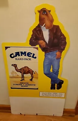 Vintage 1991 Original Joe Camel Hard Pack Cigarette Store Sign Display Dbl Sided • $119