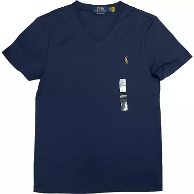 $39.99 • Buy Polo Ralph Lauren  Classic Fit V Neck Navy Blue T-Shirt Cotton Men's SZ 2XL-Big