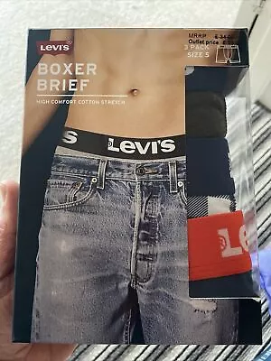 BNWT Mens Levi's 3 Pack SMALL Boxer Shorts / Trunks / Brief 30-32  Blue • £16.99