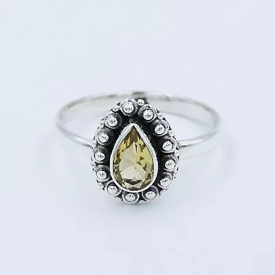 Natural Citrine 925 Sterling Silver Women's Ring • $12.60