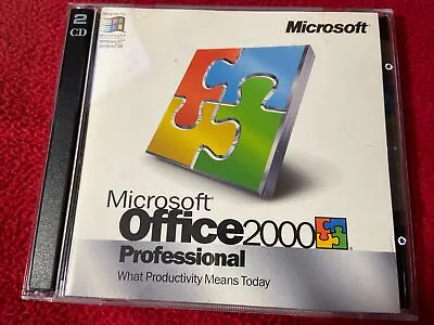 Microsoft Office 2000 Professional 2 CD-ROM Set WINDOWS NT/98 W/ Product Key • $24.95