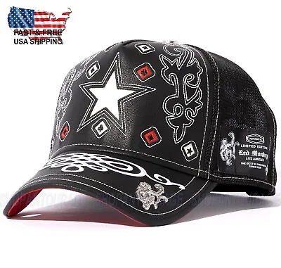 Red Monkey Rodeo Boot Up Black RM1489 New Limited Edition Unisex Trucker Hat Cap • $65