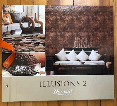 Large Wallpaper Sample Book Norwall  Illusions 2  Contemporary/Realistic Desg • $54.95