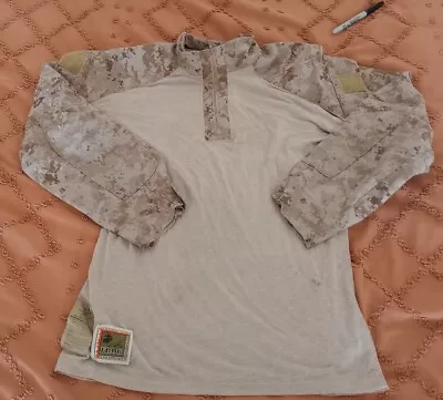 USMC Marines Frog Combat Ensemble Shirt Desert Marpat 1/4 Zip Tan Size M-R • $39.99