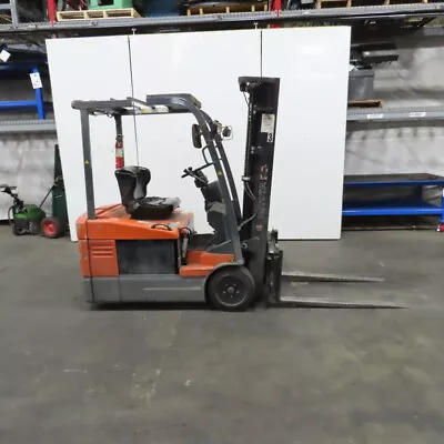 Toyota 7FBEU15 3000LB 36V 3-Wheel Electric Forklift 189  Lift 3-Stage Side Shift • $14000