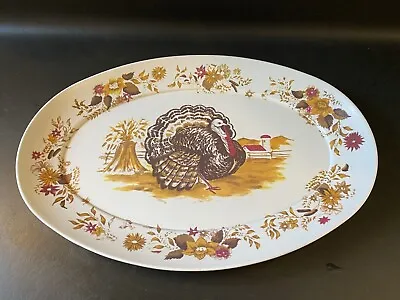 1960's Thanksgiving Platter Apollo Ware Melmac By Alexander Barna Retro Kitchen • $15