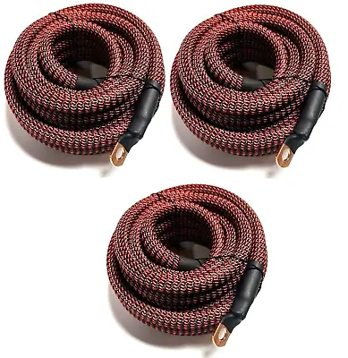 BIG 3 Upgraded RED/BLACK 4 AWG Gauge Copper Snakeskin Cable Alternator Wire • $46.50