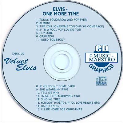 Karaoke CD+G ELVIS PRESLEY Disc-32 Music MaestroAre You Lonesome Tonight Almost • $9.99