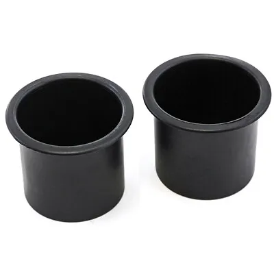 2 Black Plastic Cup Holders Boat RV Car Truck Inserts Universal Size • $9.99