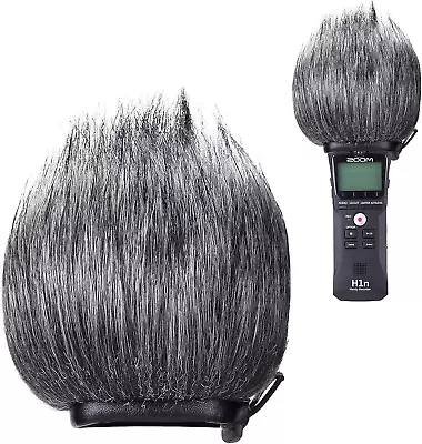 YOUSHARES Zoom H1N Recorder Furry Outdoor Windscreen Muff Pop Filter/Wind Cover • £12.23