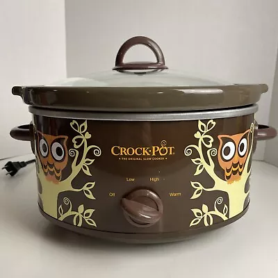 Crock Pot 4 Quart Slow Cooker Brown Owl Design Rare • $50