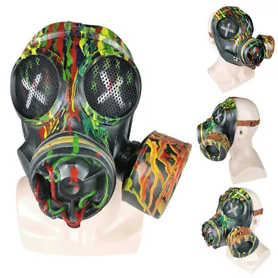Halloween Steampunk Face Mask Gothic Punk Gas Cosplay Party Fancy Dress Props UK • £14.27