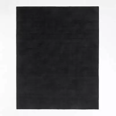 Laval Viscose Solid Black Hand-Loom Luxurious Viscose Carpet Ultra-chic Carpet • $196.21