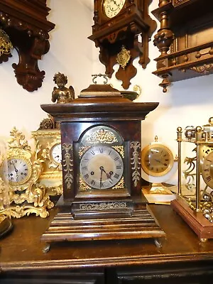 43095 Junghans Art Nouveau Table Clock Viertelstundeschlag-Petit Sonnerie-Bronze • $420.75