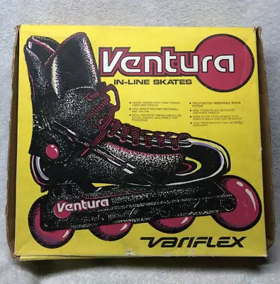 VENTURA IN-LINE SKATES Variflex Mens 11 Vintage Rollerblades City Heat Red Black • $84.91